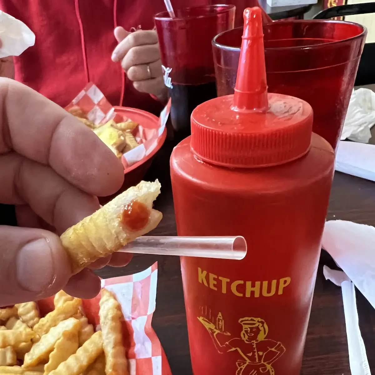 French Fries with Ketchup Inside
