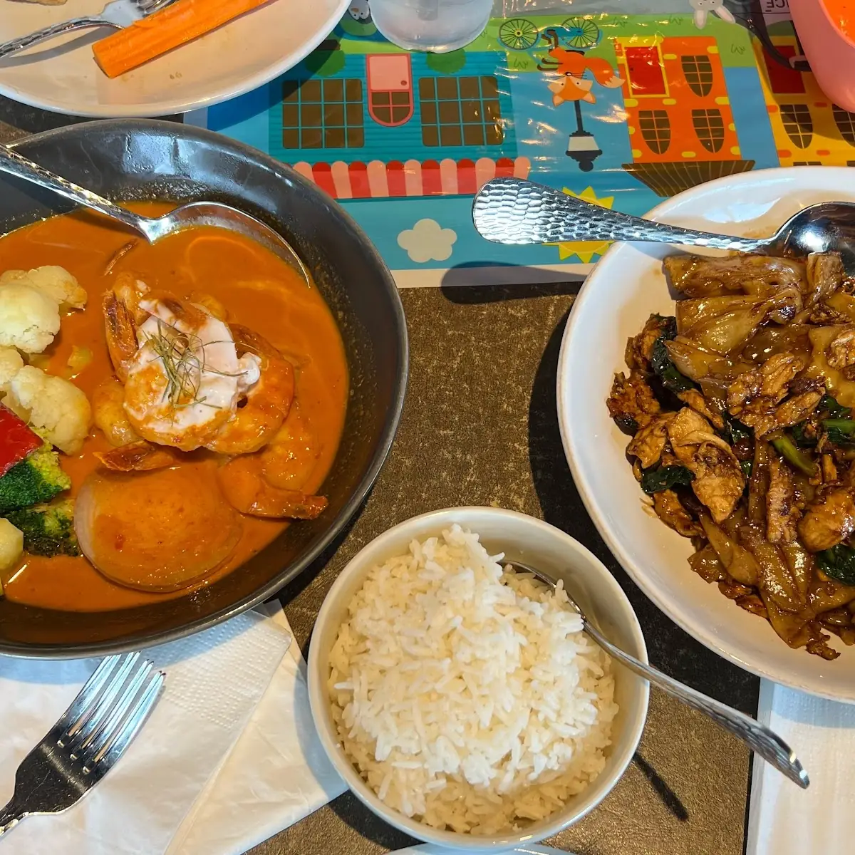 Panang Curry and Chicken Phad See EW