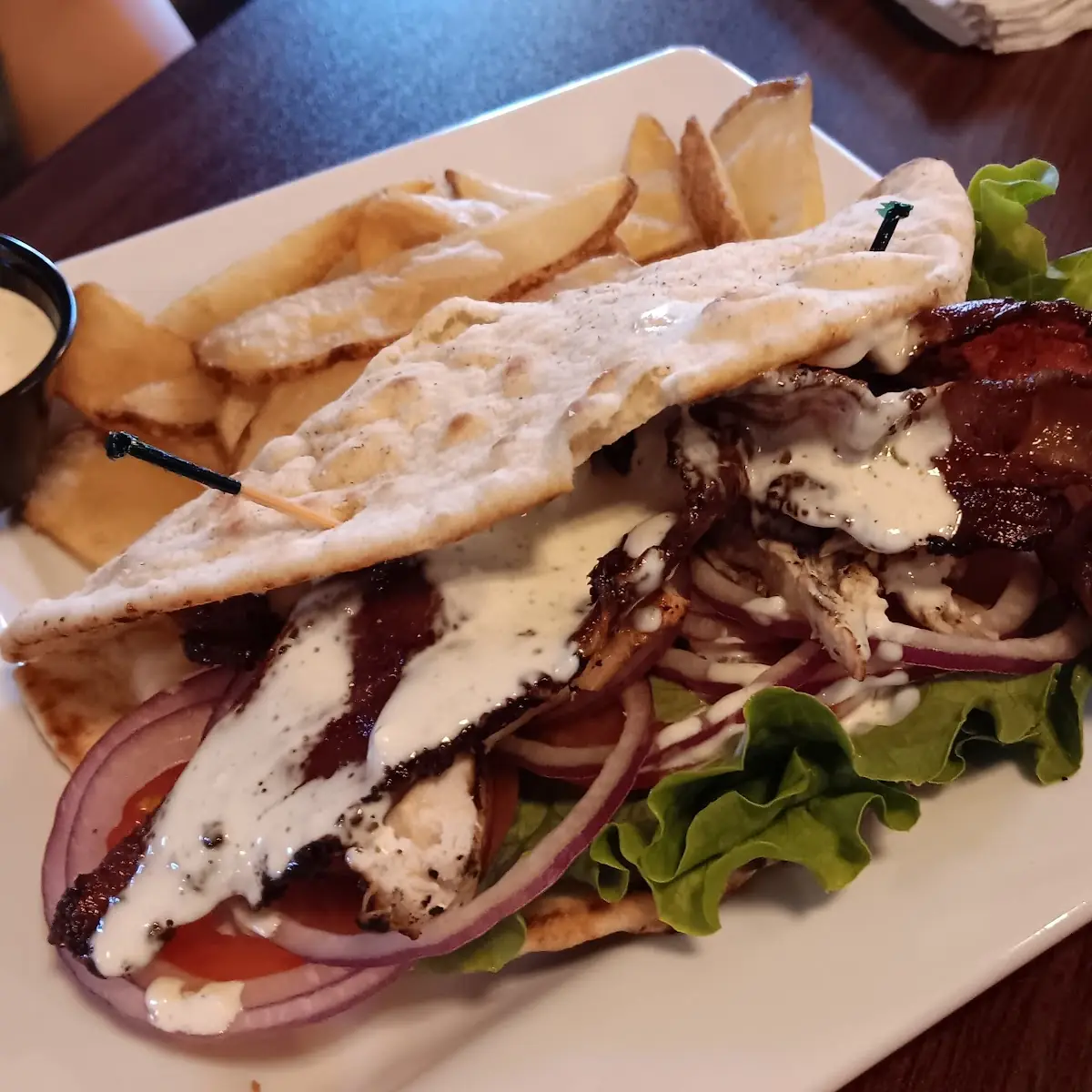 Chicken Bacon Ranch Pita