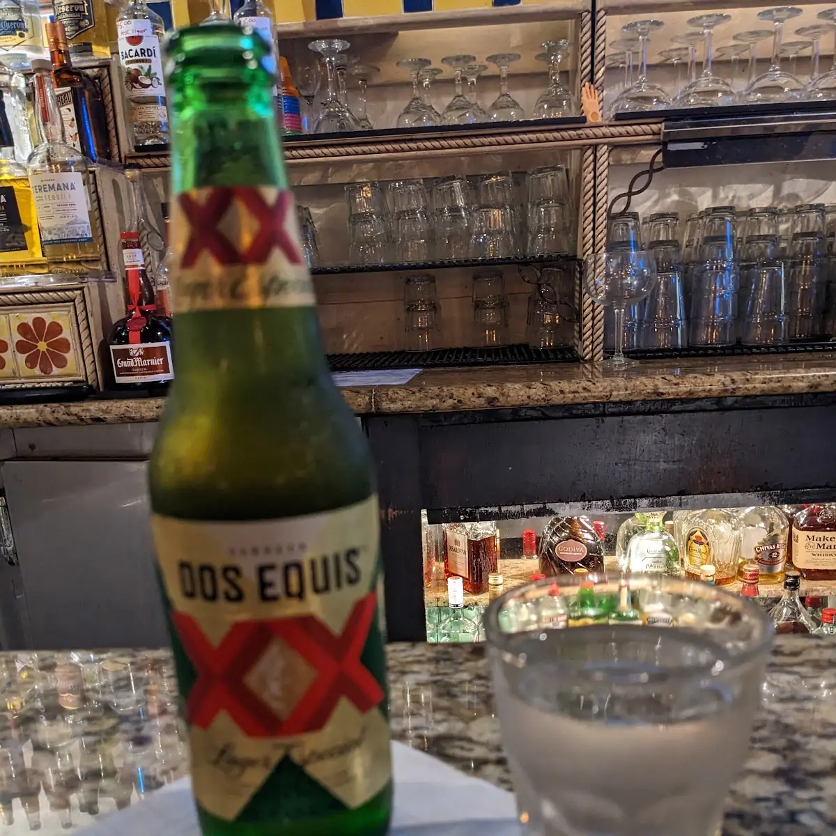 Dos Equis Lager and Patron Silver
