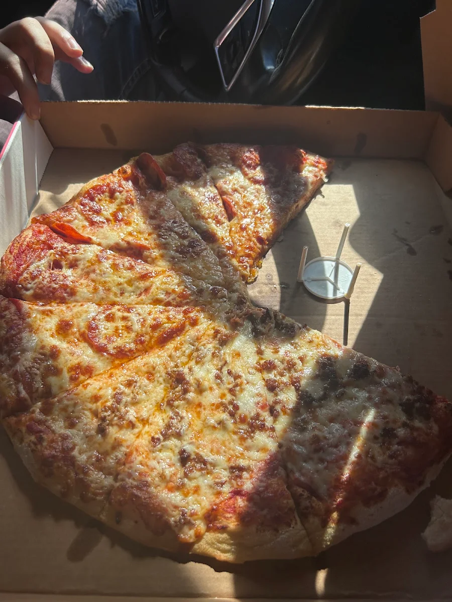 Pepperoni Pizza Half Sausage Half