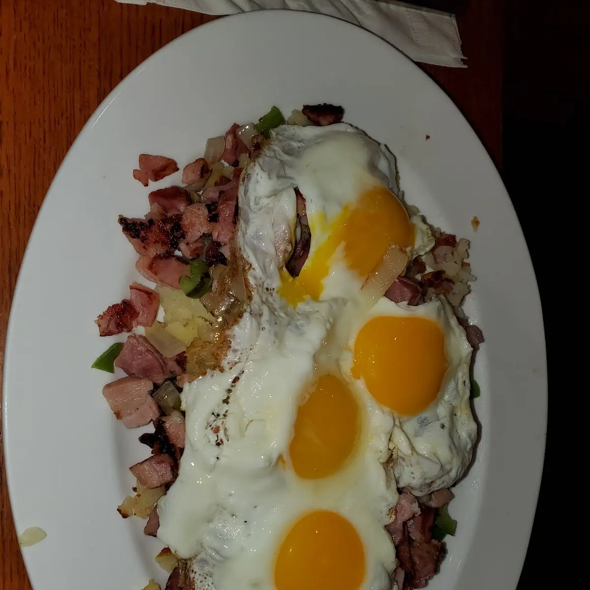 3 Eggs with Corned Beef Hash