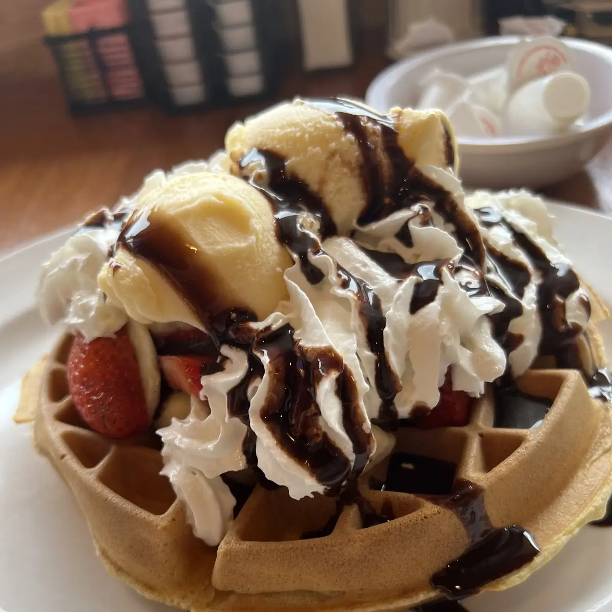 Banana Split Waffle