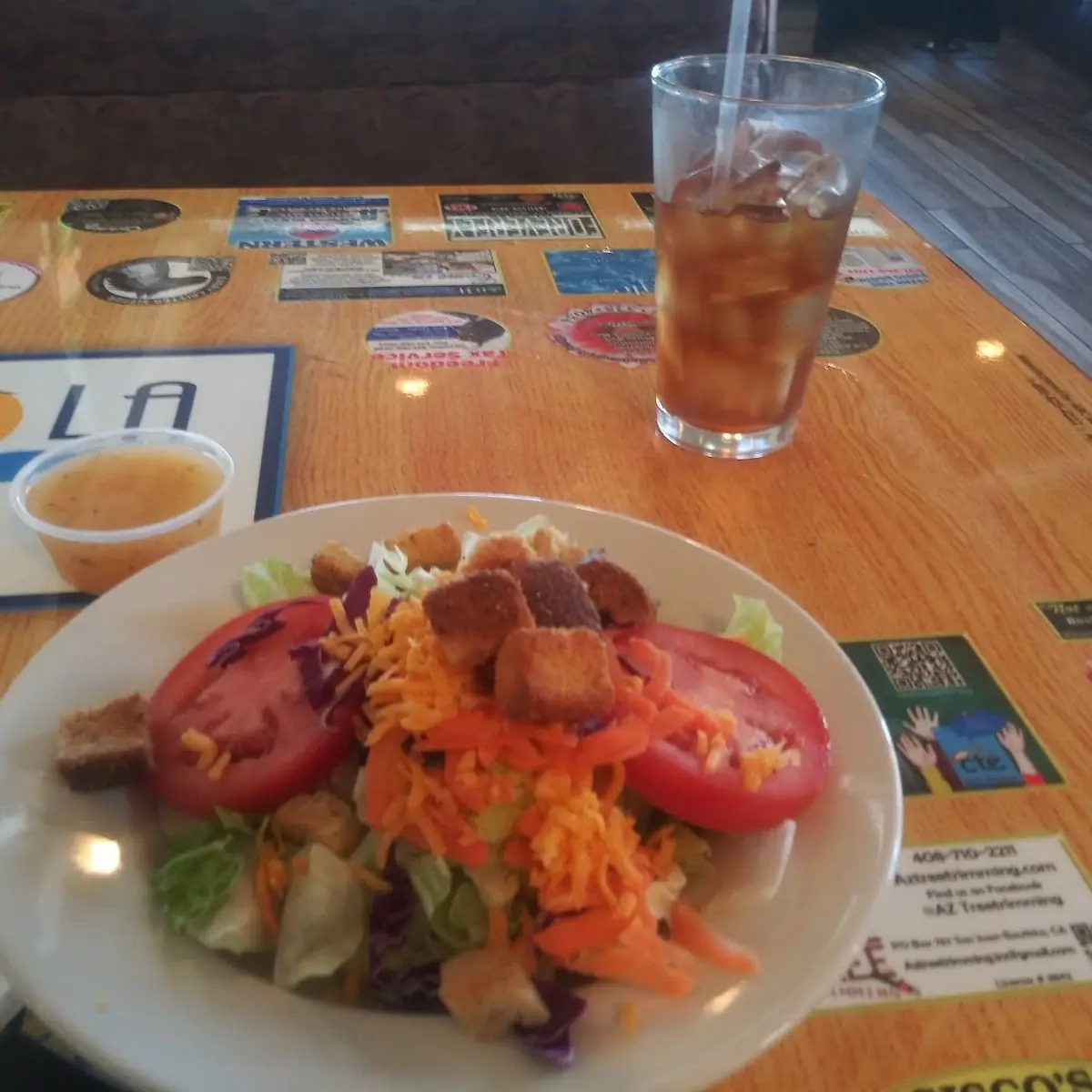 Salad Pork Chop Baked Potato