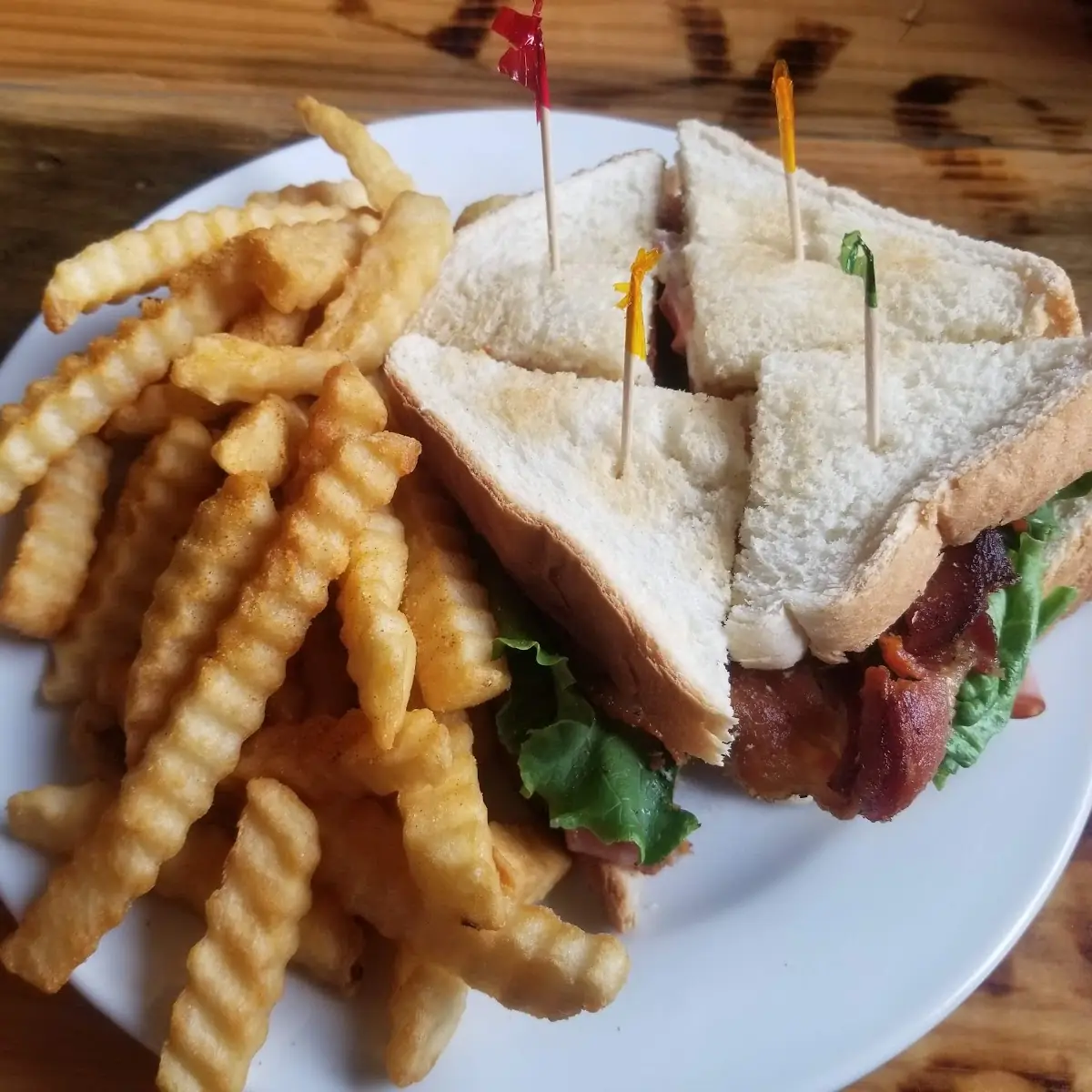 Club Sandwich and Fries