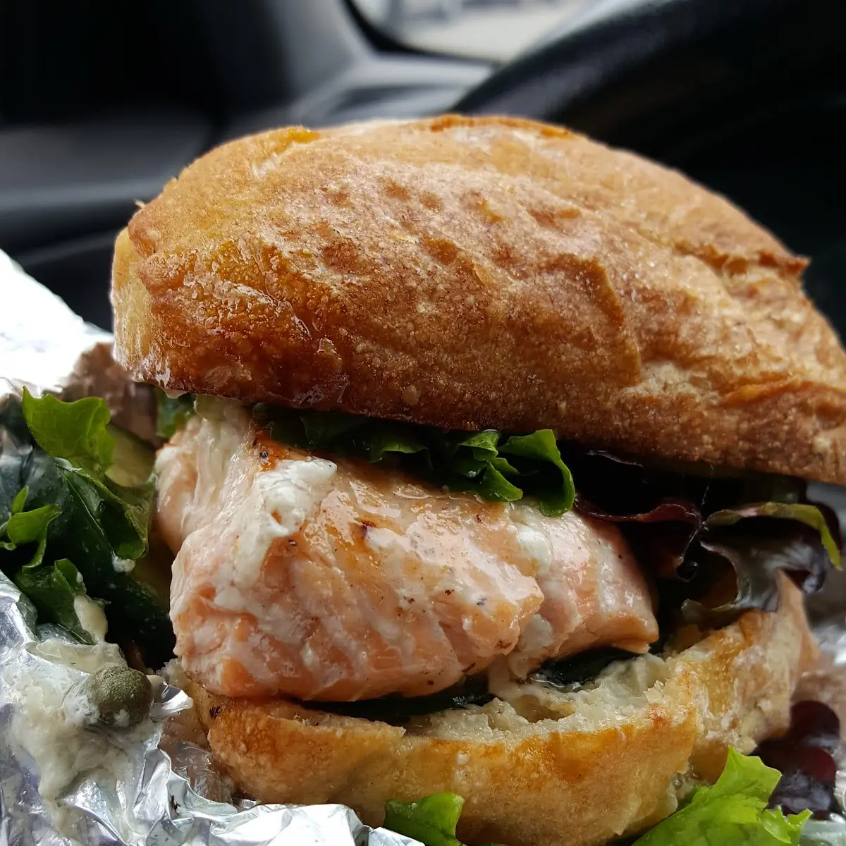 Seared Salmon Ciabatta
