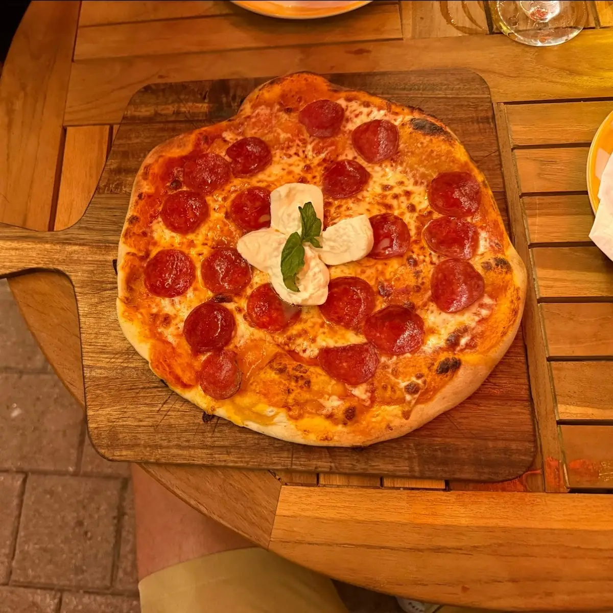 Burrata Pizza with Pepperoni