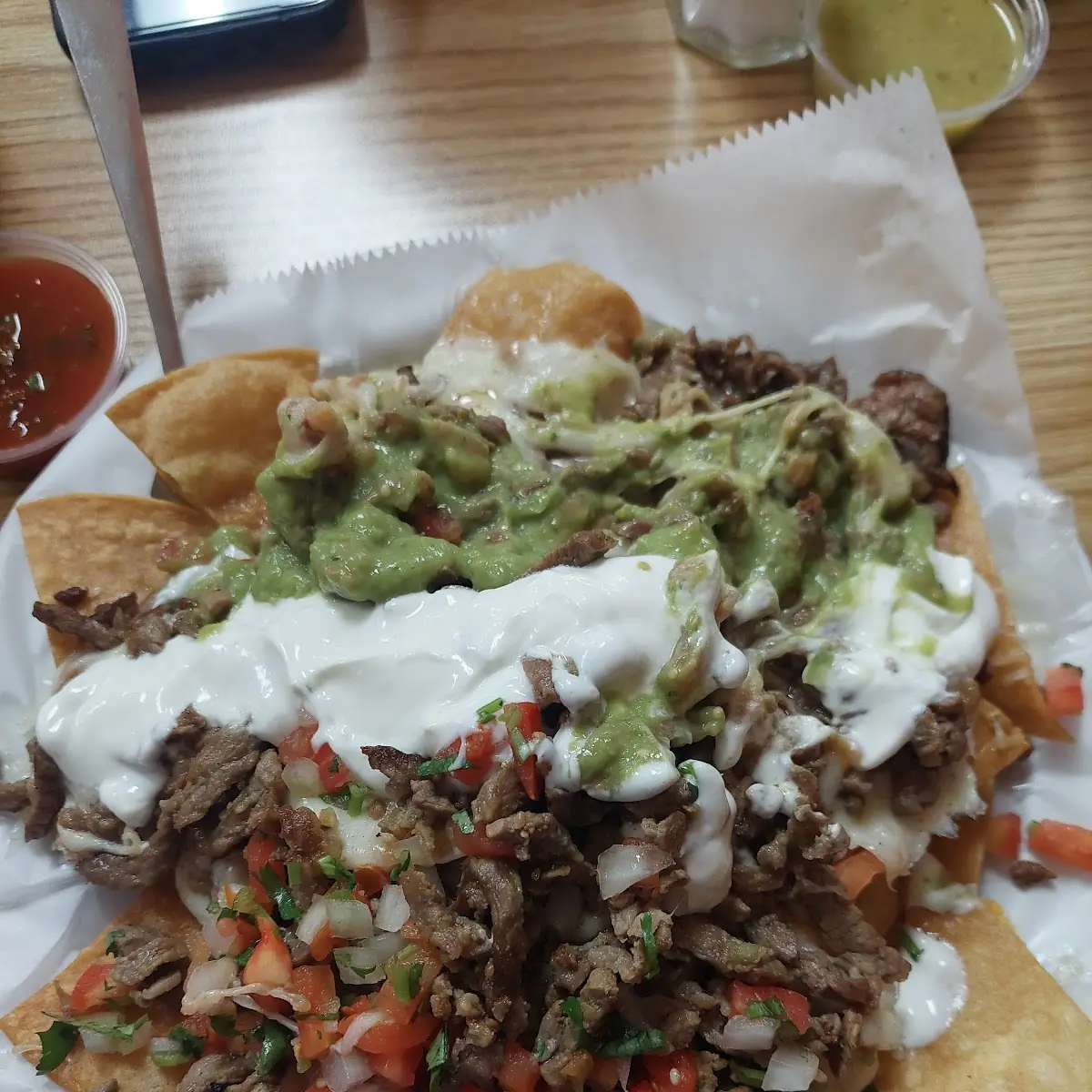 Nachos Con Carne Azada