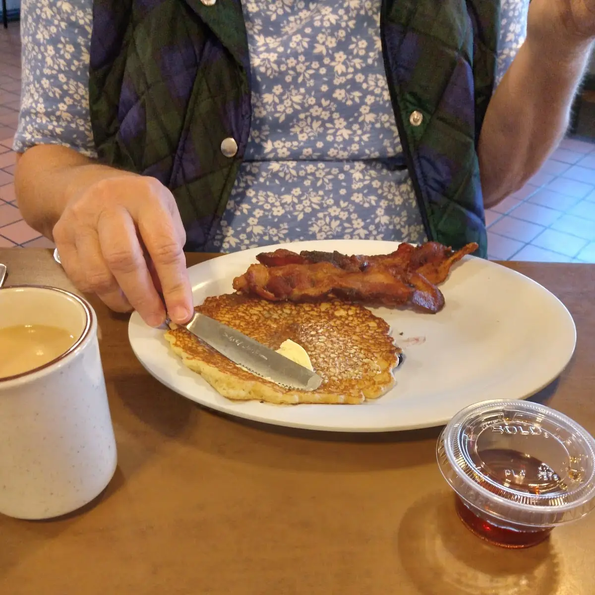 Blueberry Pancake and Bacon