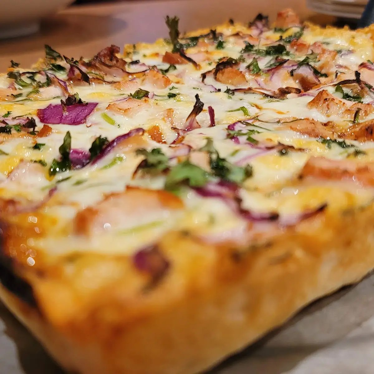 Honey Sriracha Chicken Pizza