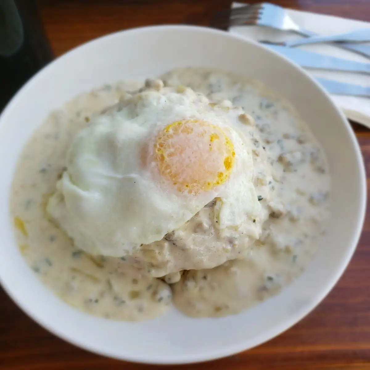 Biscuits & Gravy with Egg