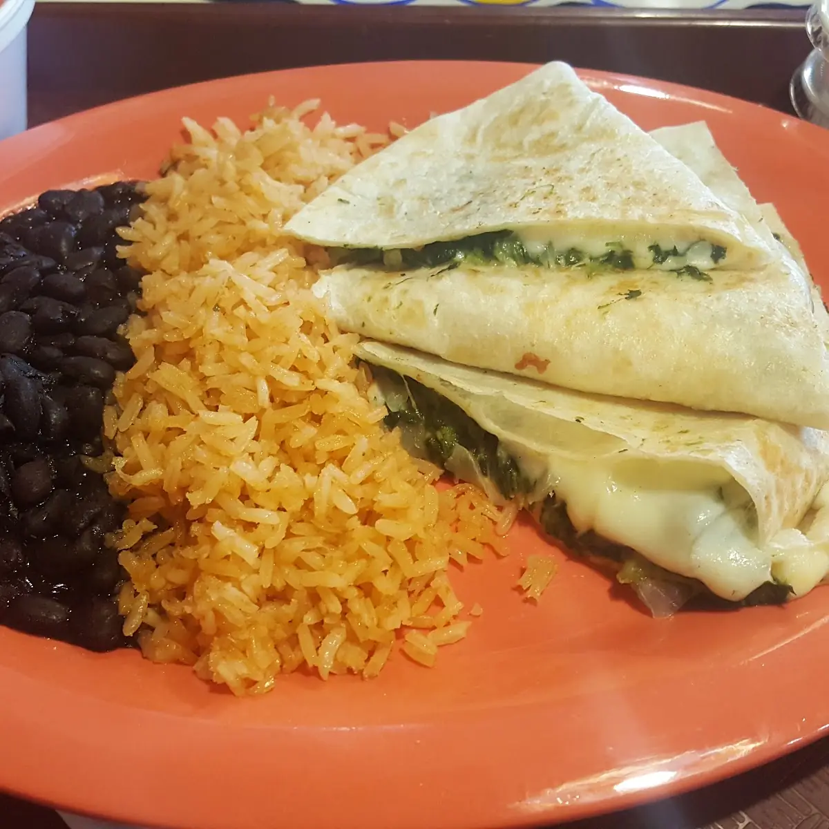 Spinach and Cheese Quesadilla