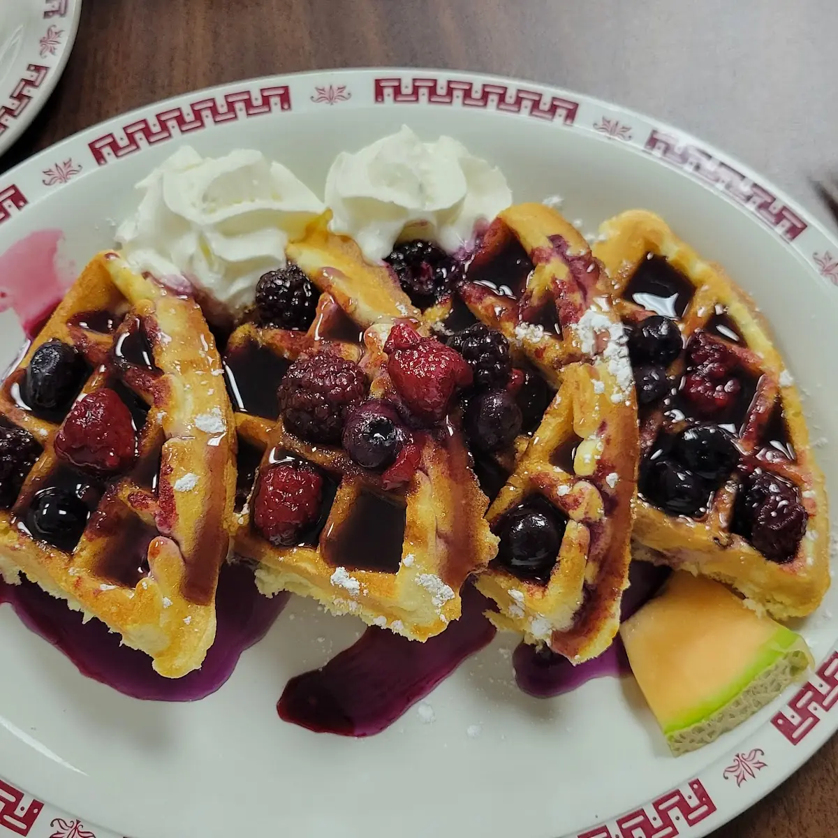 Waffles with Mixed Berries