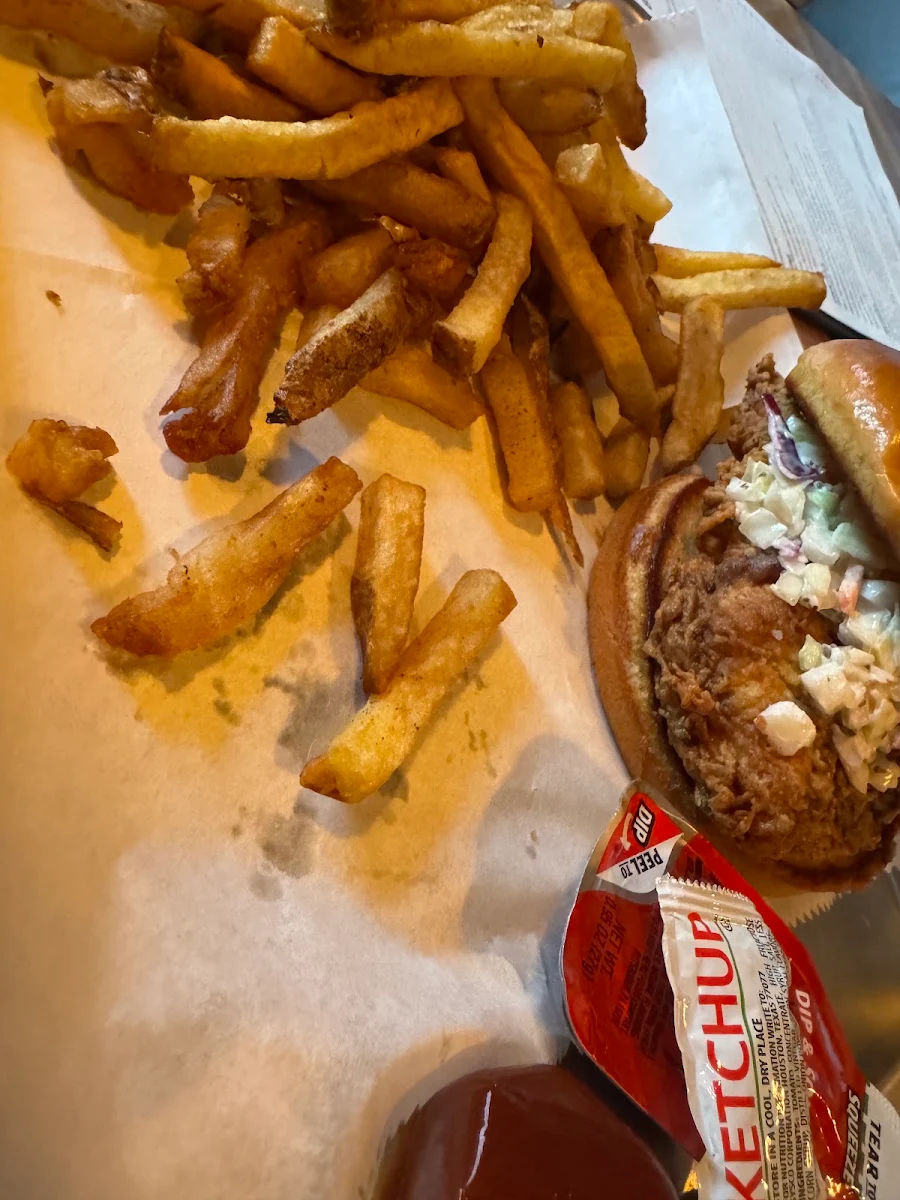 Fried Chicken Sandwich with Slaw