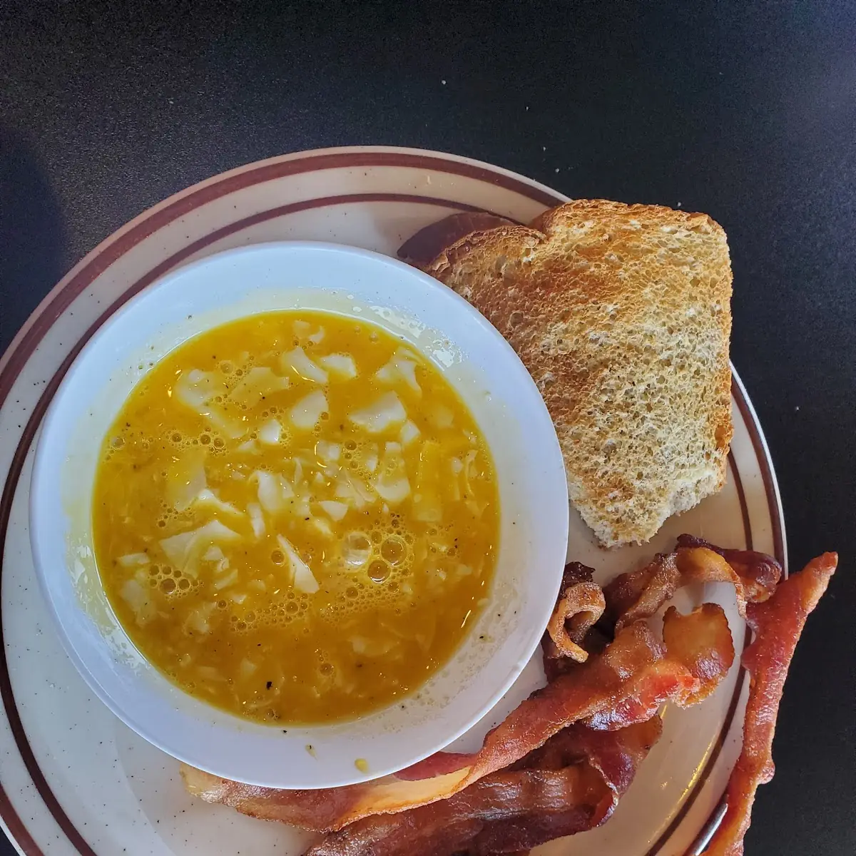 Soft Poached Eggs Bacon Toast