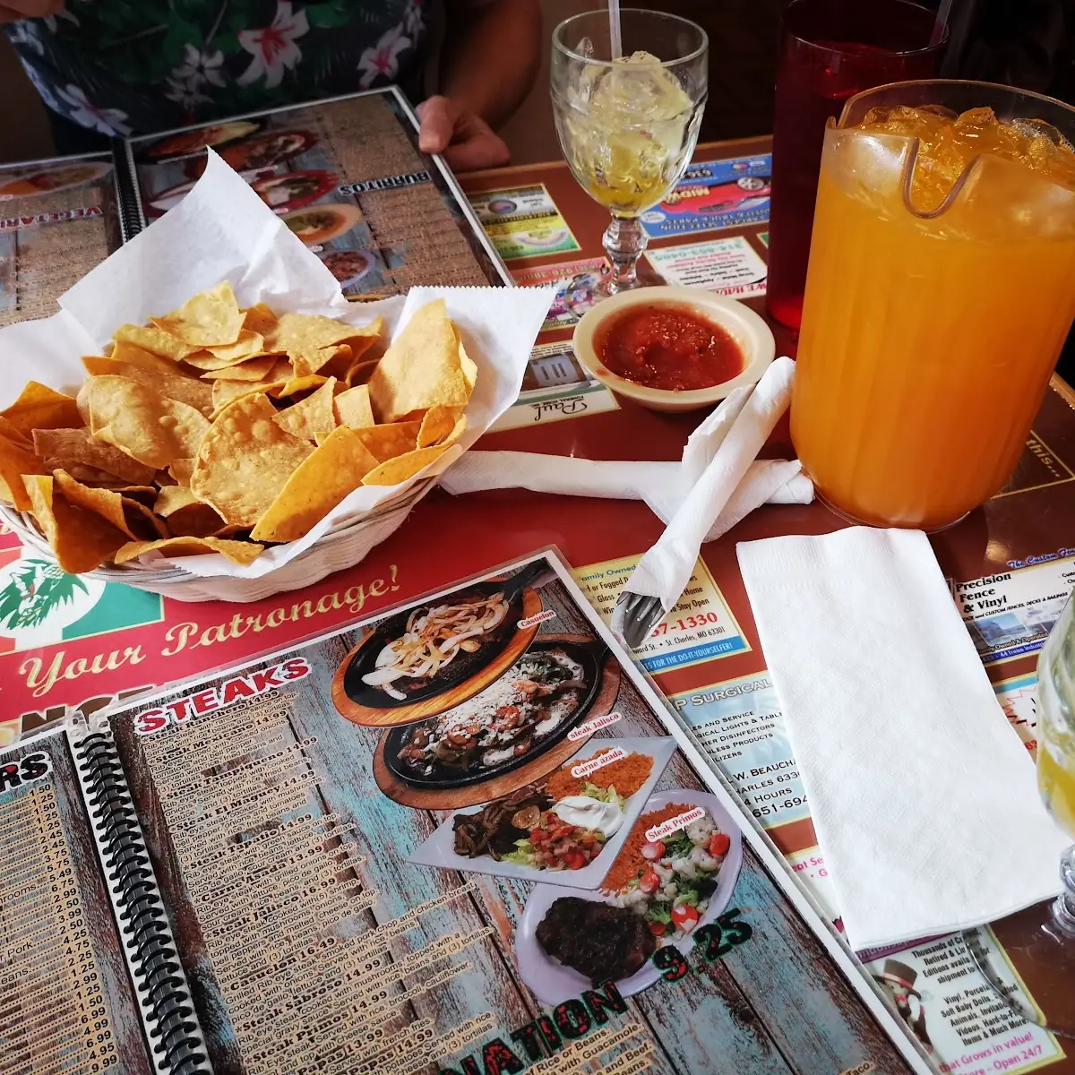 Chips Salsa and Mango Margherita