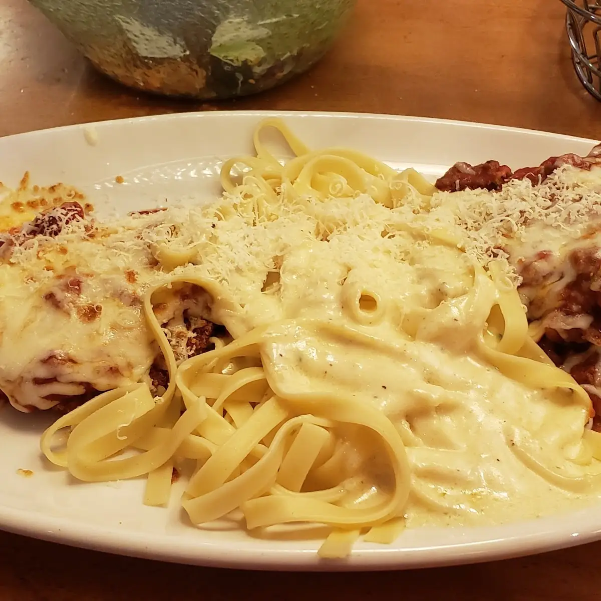 Chicken Parmigiana with Spaghetti