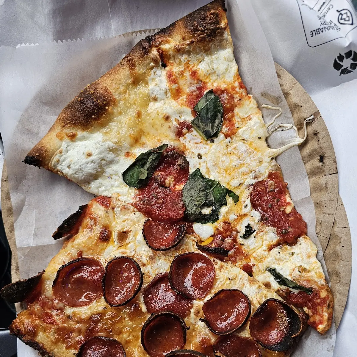 Pepperoni and Margherita Slice