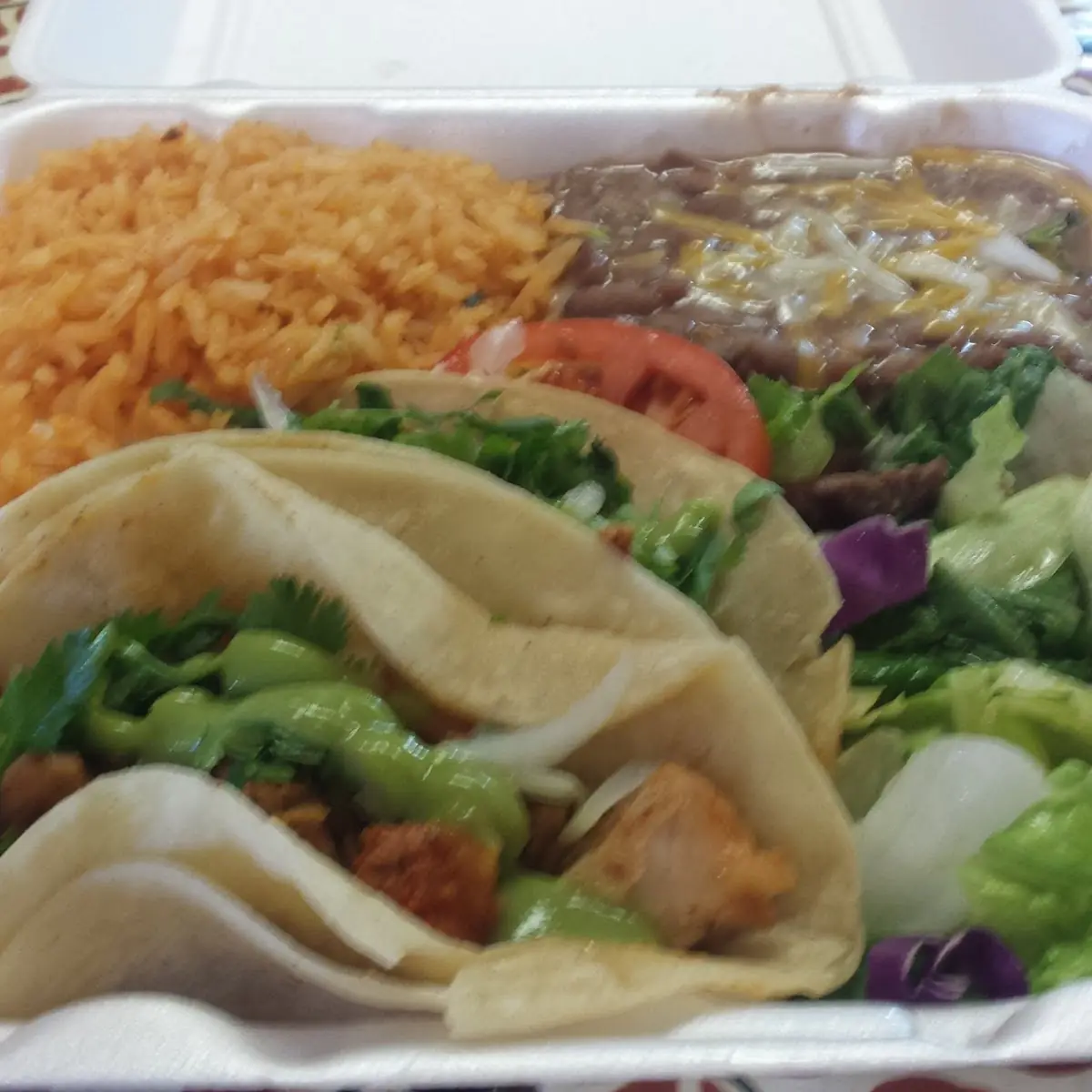 Chicken Soft Tacos Plate