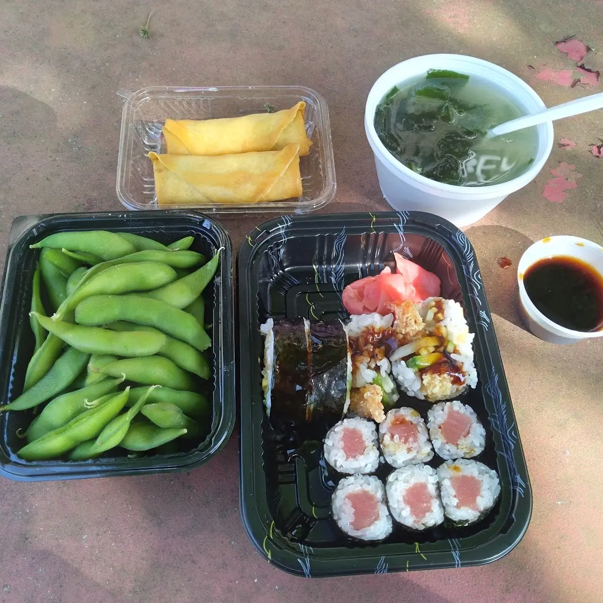 Shrimp Tempura Roll Tuna Roll Spring Rolls Miso Edamame
