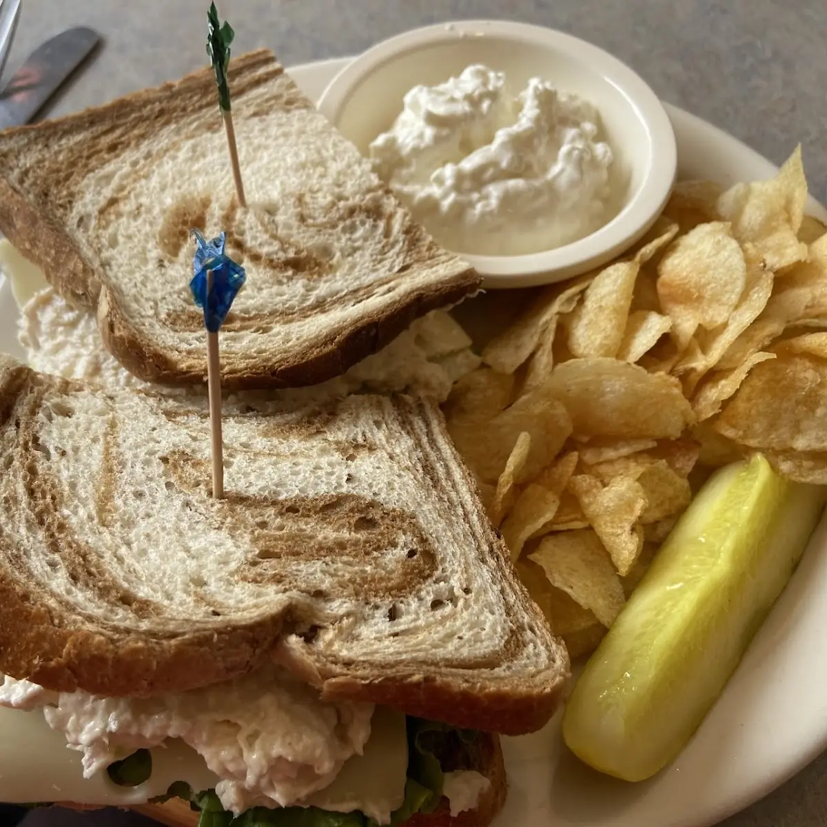 Chicken Salad on Marble Rye