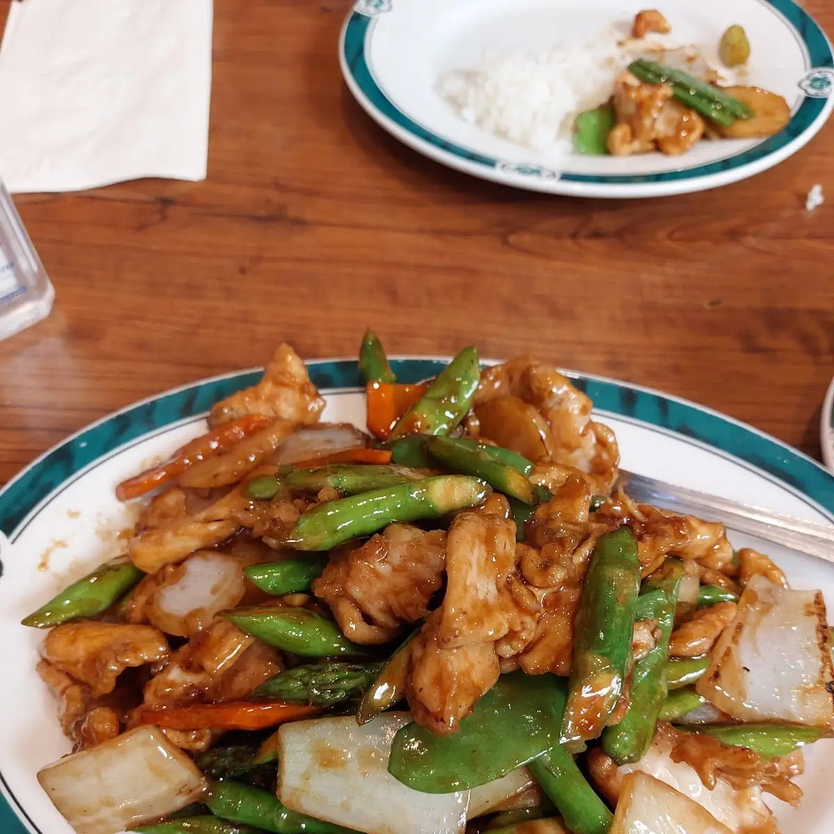 Asparagus Chicken with Snow Peas
