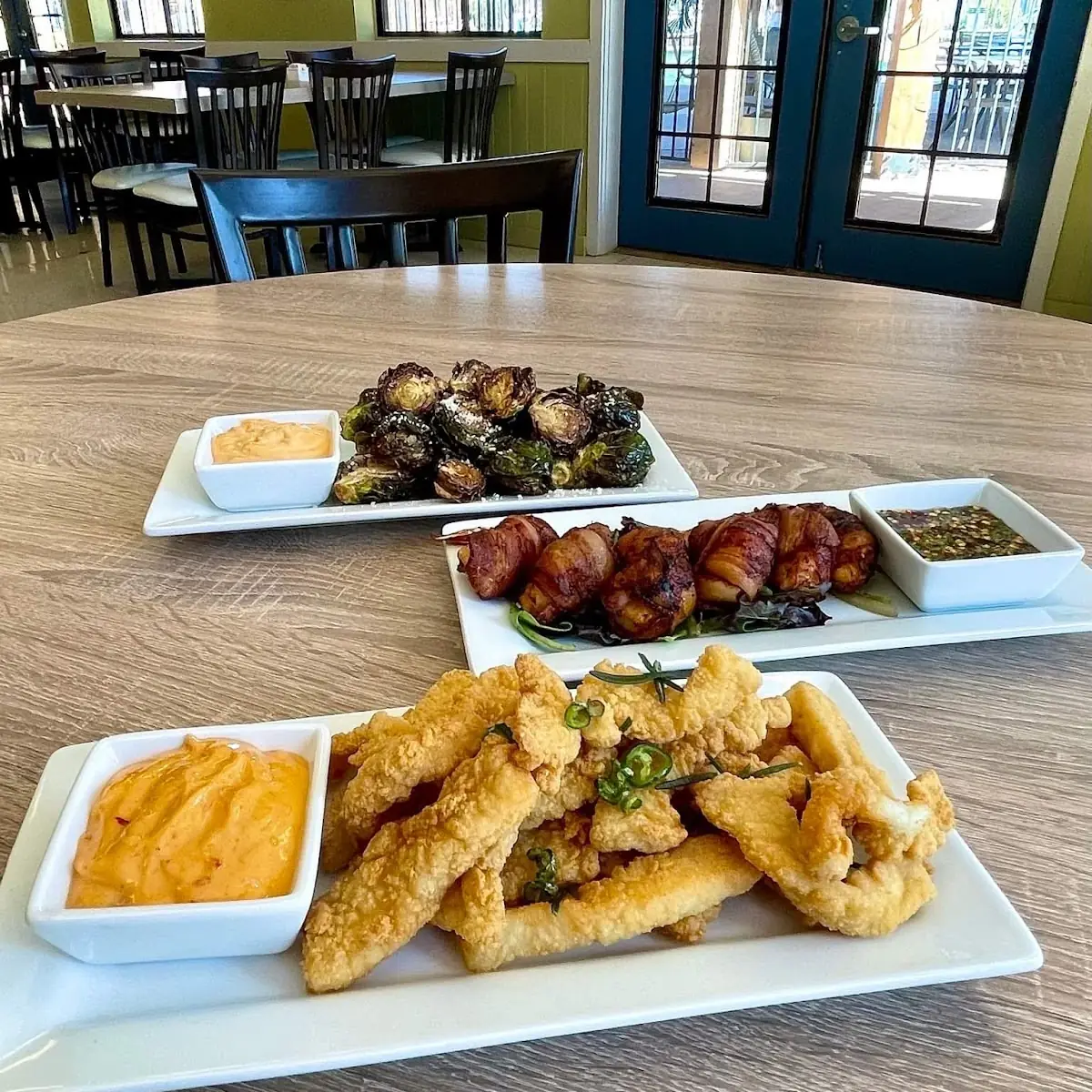 Calamari Bacon Wrapped Shrimp