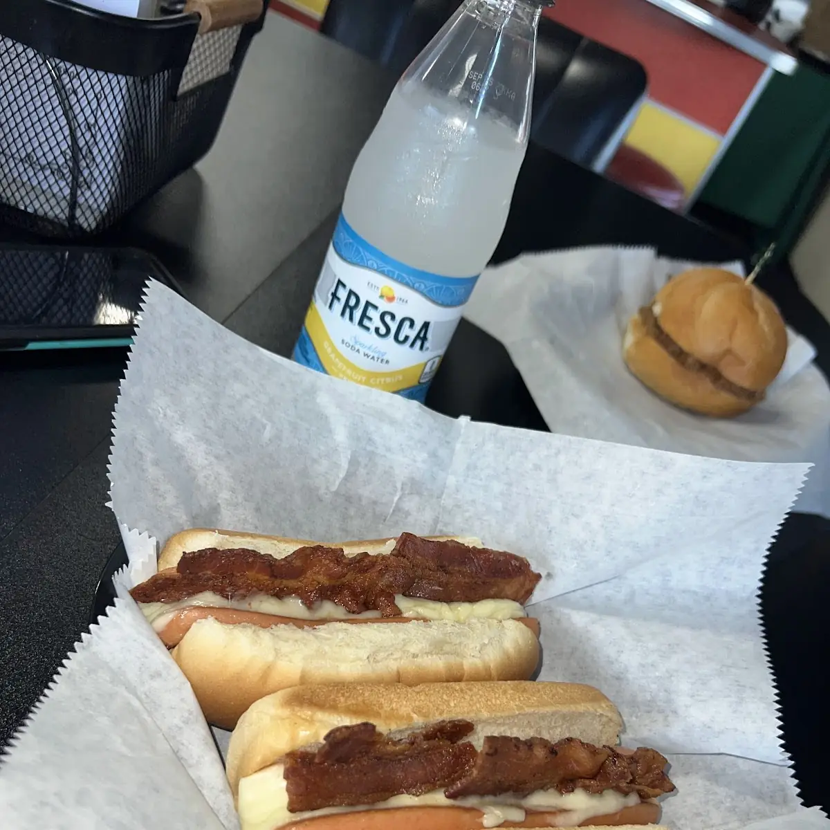 Cheese Hot Dog with Bacon