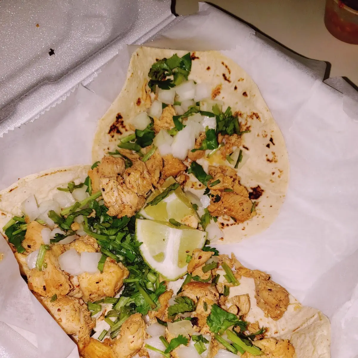Chicken Taco with Cilantro and Onions
