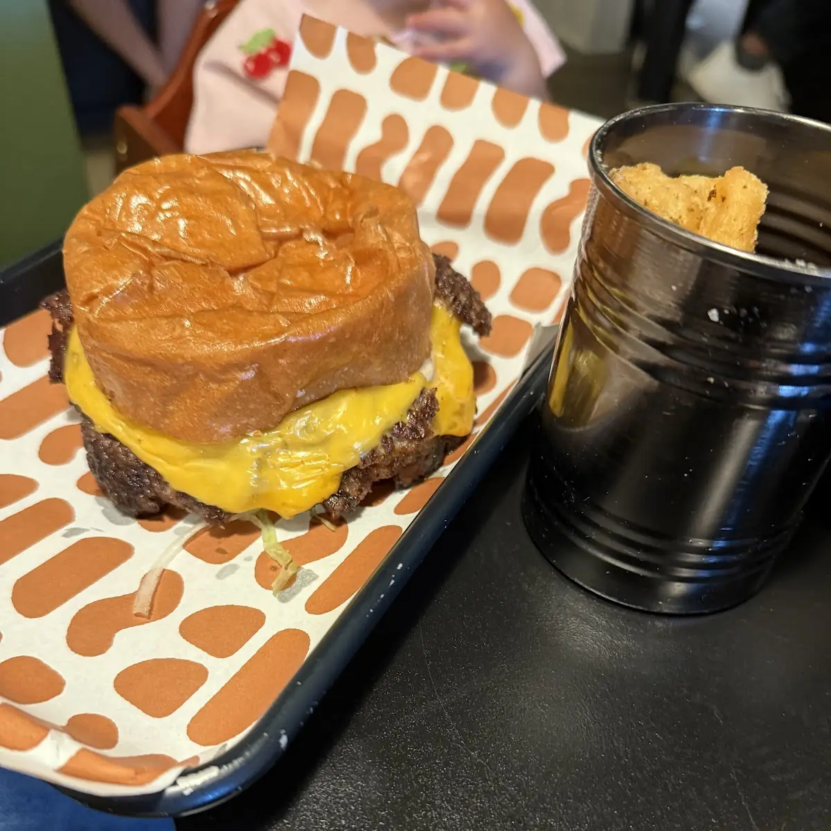 Smash Burger with Tater Tots