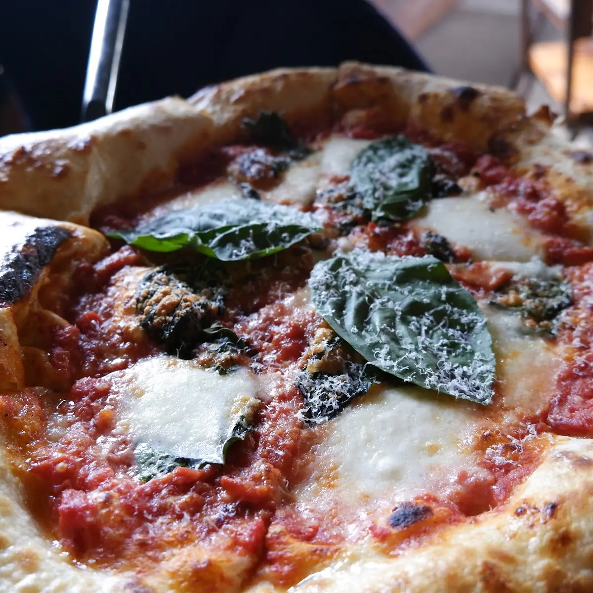 Margarita Pizza and with Extra Basil