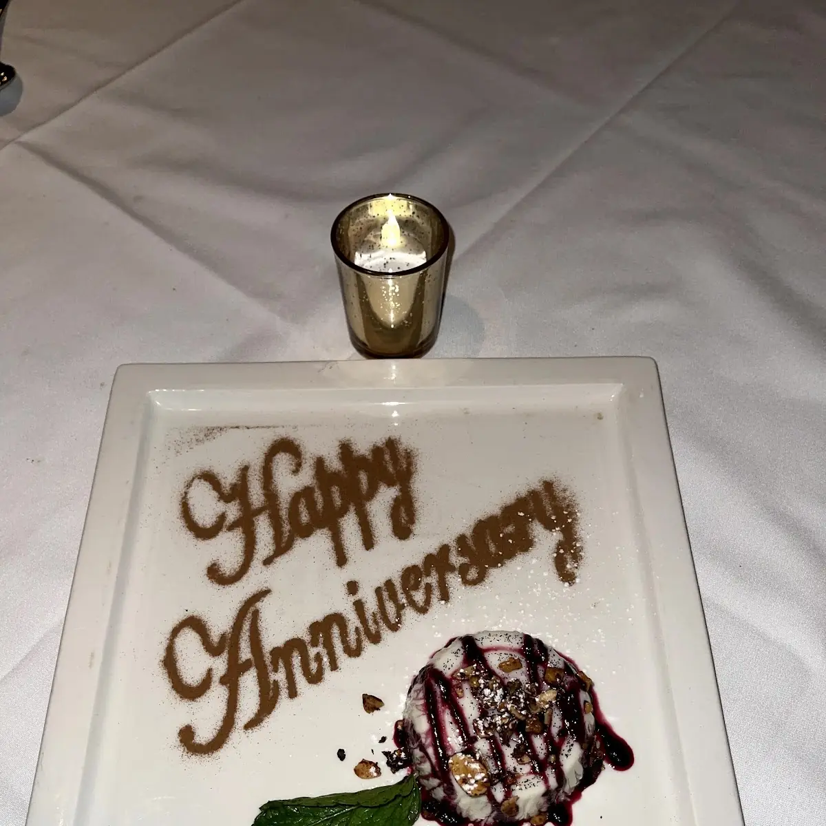 Anniversary Panna Cotta Dessert