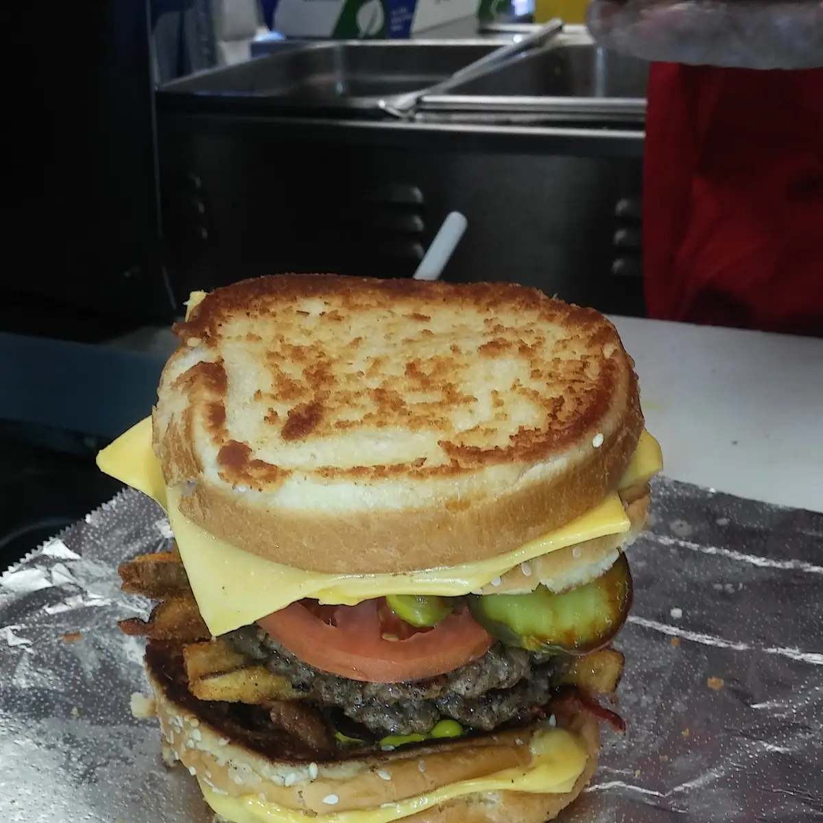 Double Grilled Cheese Burger