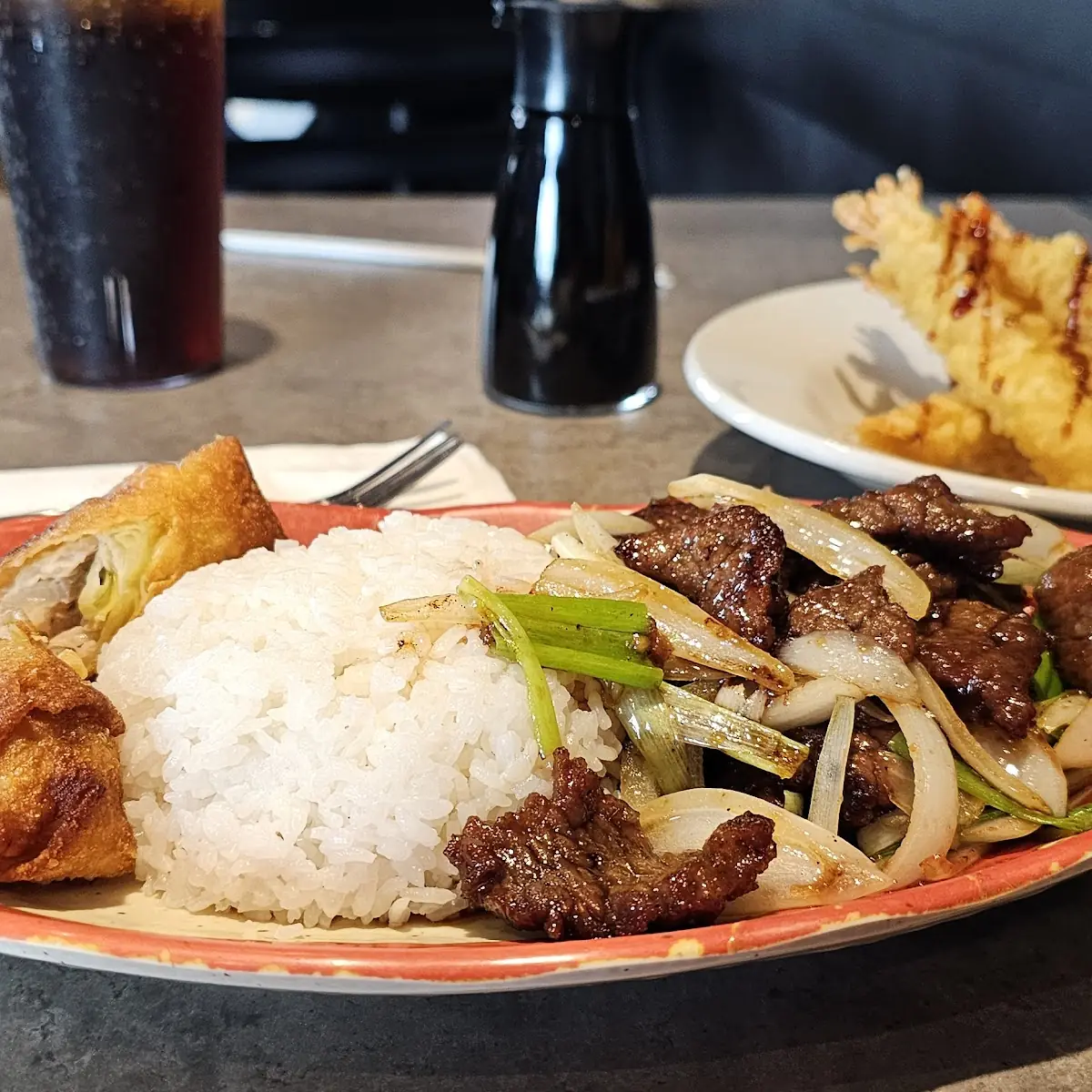 Mongolian Beef Tempura Prawns