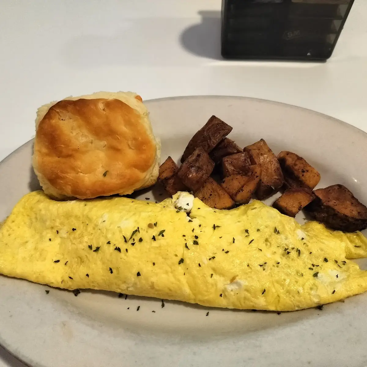 Cheese Omelette with Home Fries