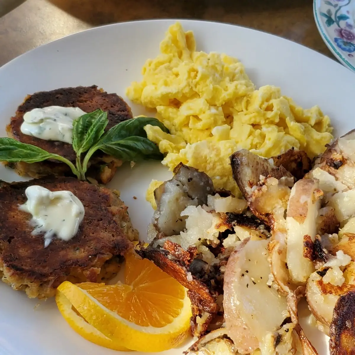 Crab Cakes & Eggs