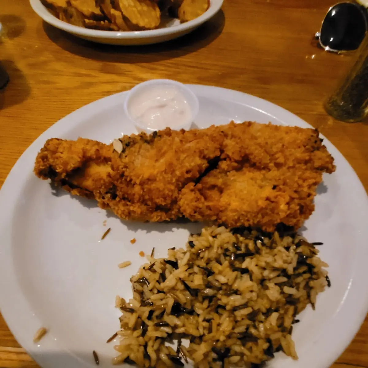 Fried Walleye w Wild Rice