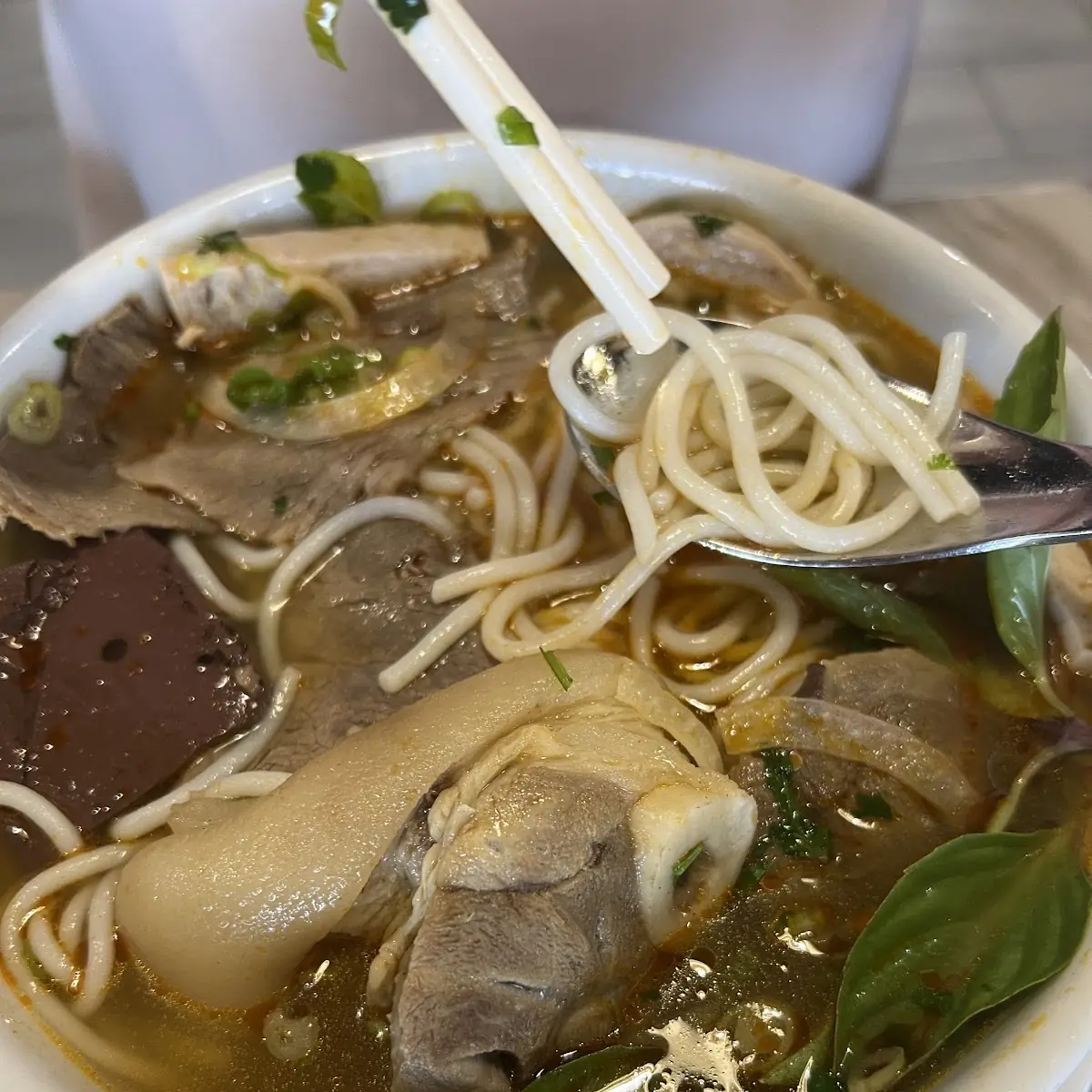 Combination Rice Noodle Beef Soup