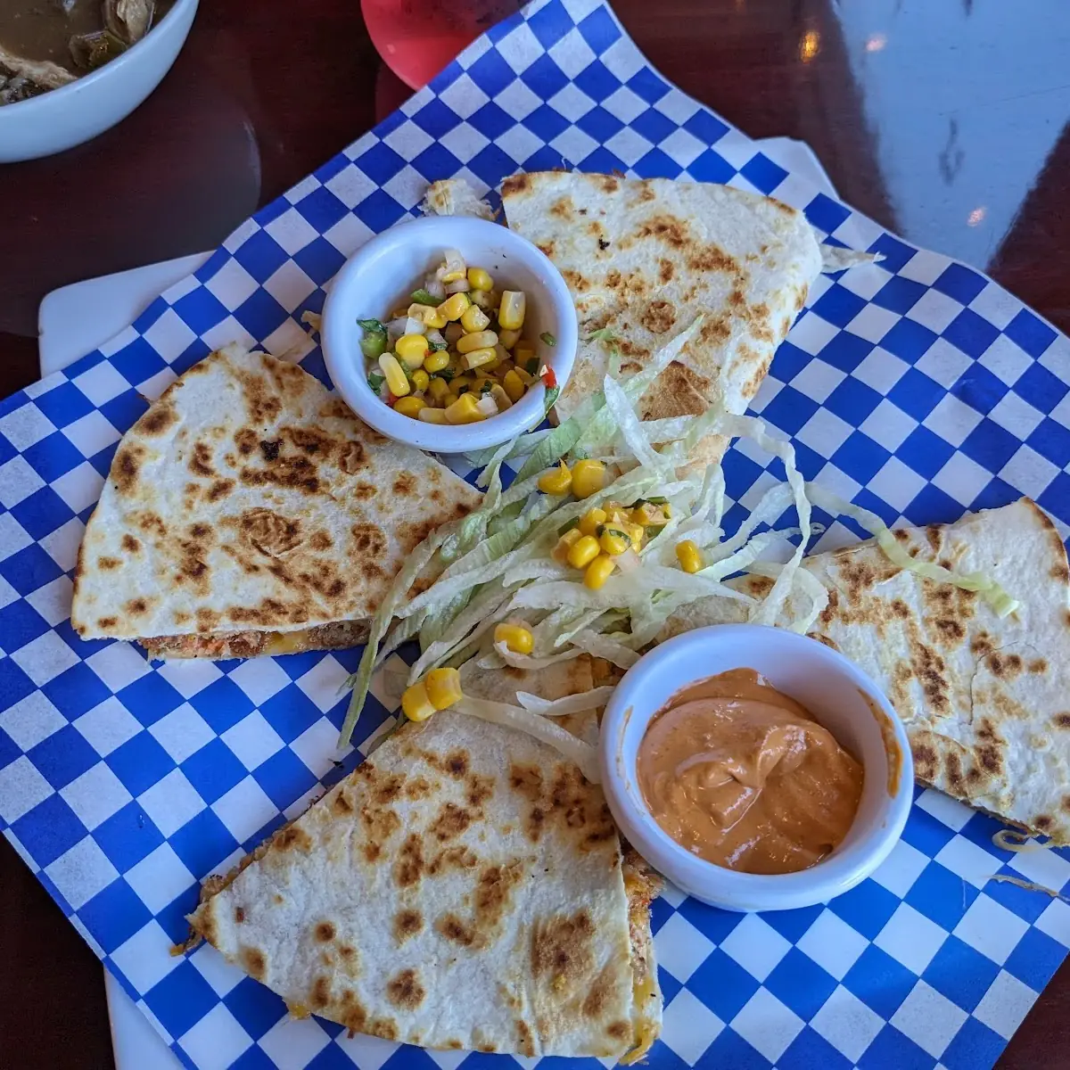 Blackened Chicken or Shrimp Quesadilla