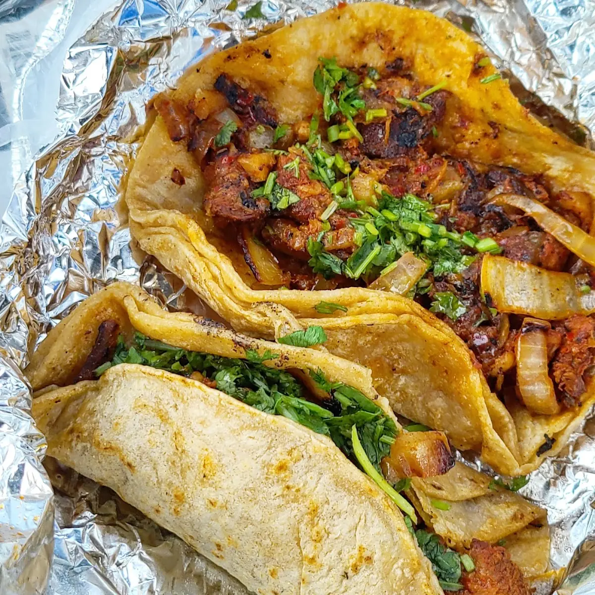 Pastor Tacos w Grilled Onions
