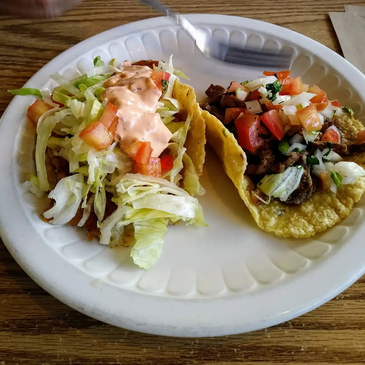 Soft Taco Pescado and Pastor