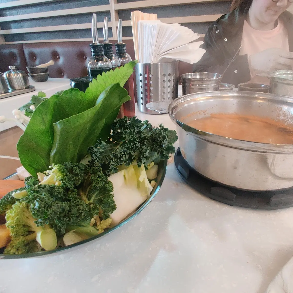 Spicy Miso Soup and Vegetables