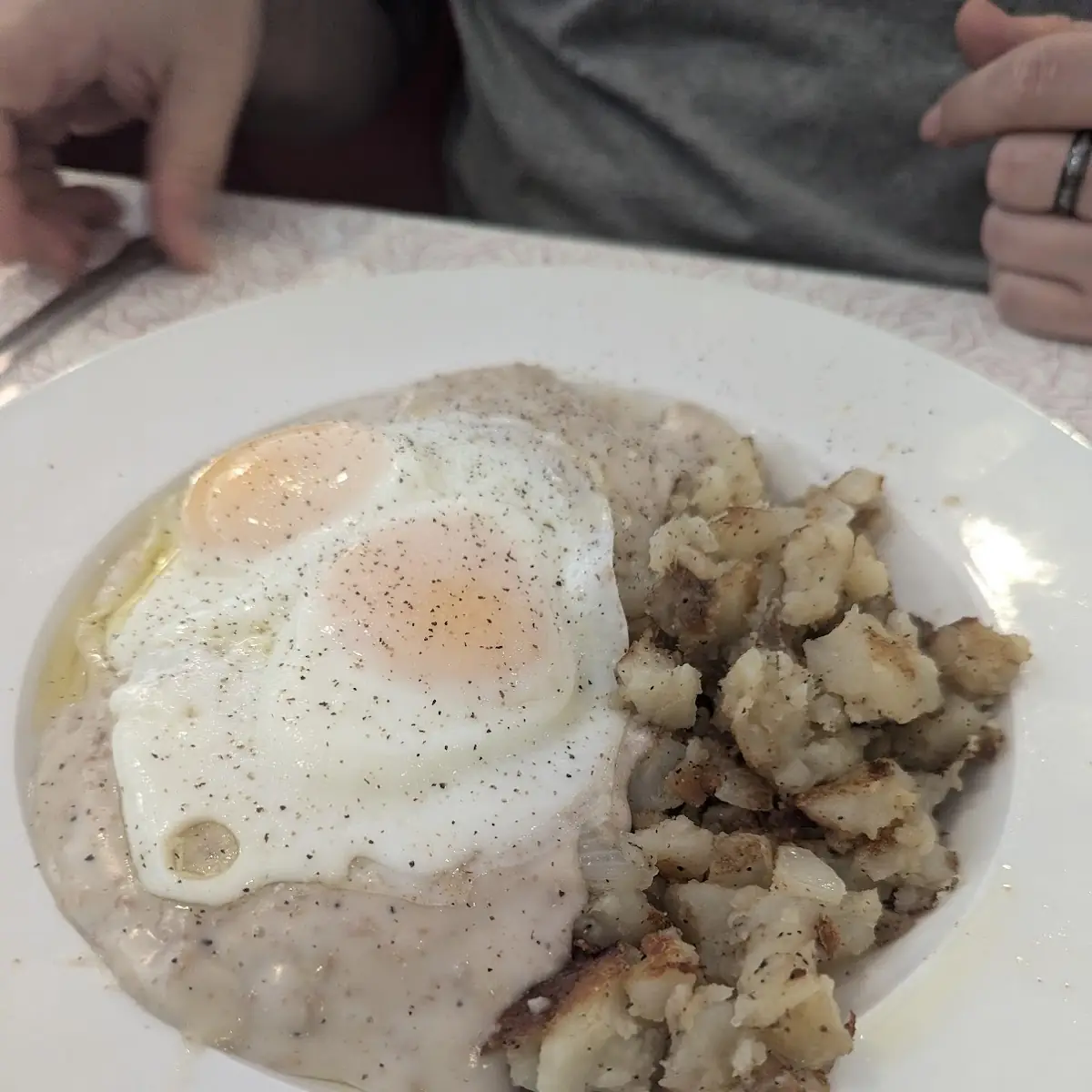 Biscuits Gravy and Eggs