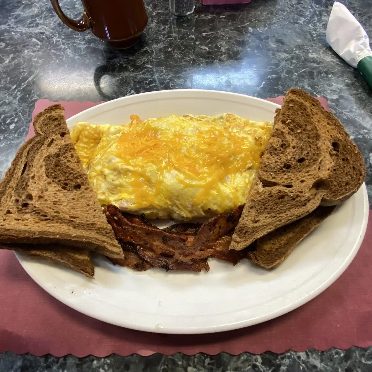 Omelette with Rye Toast