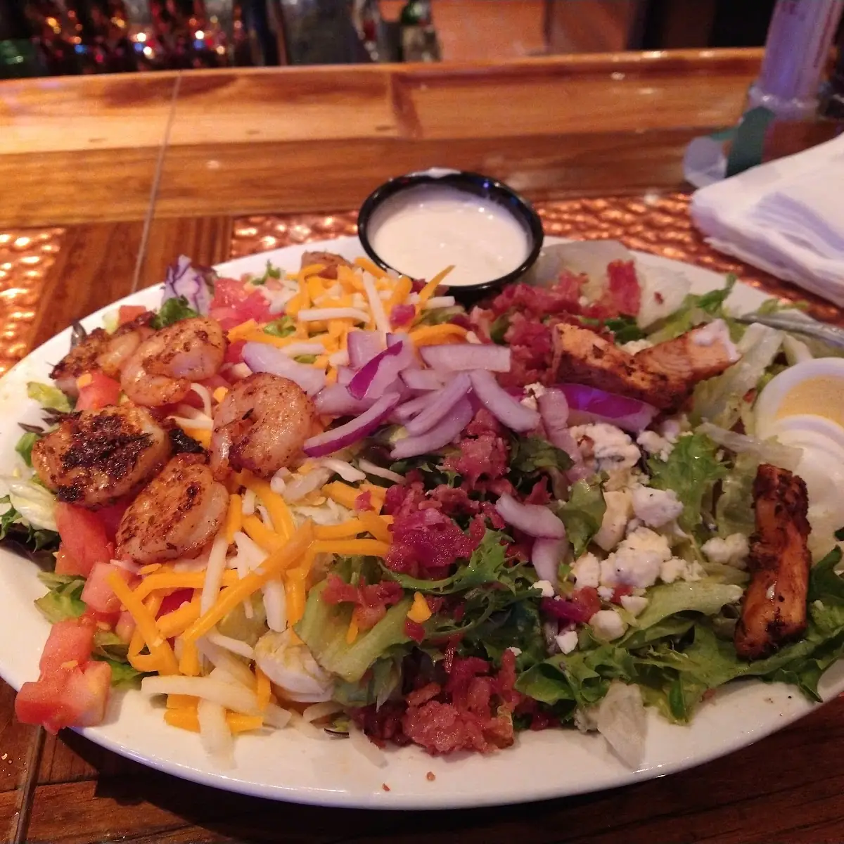 Cobb Salad with Grilled Shrimp & Chicken