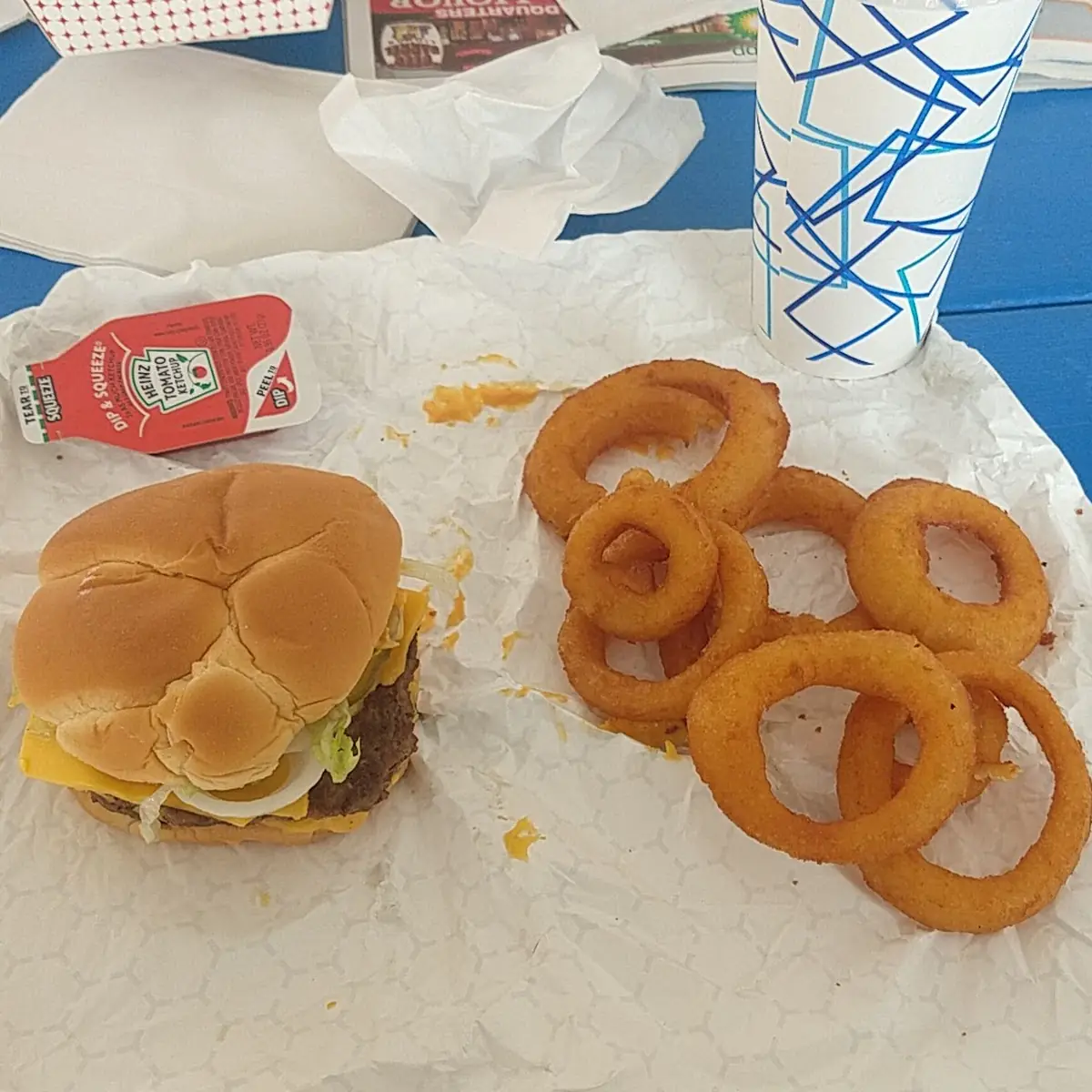 Double Deluxe with Onion Rings