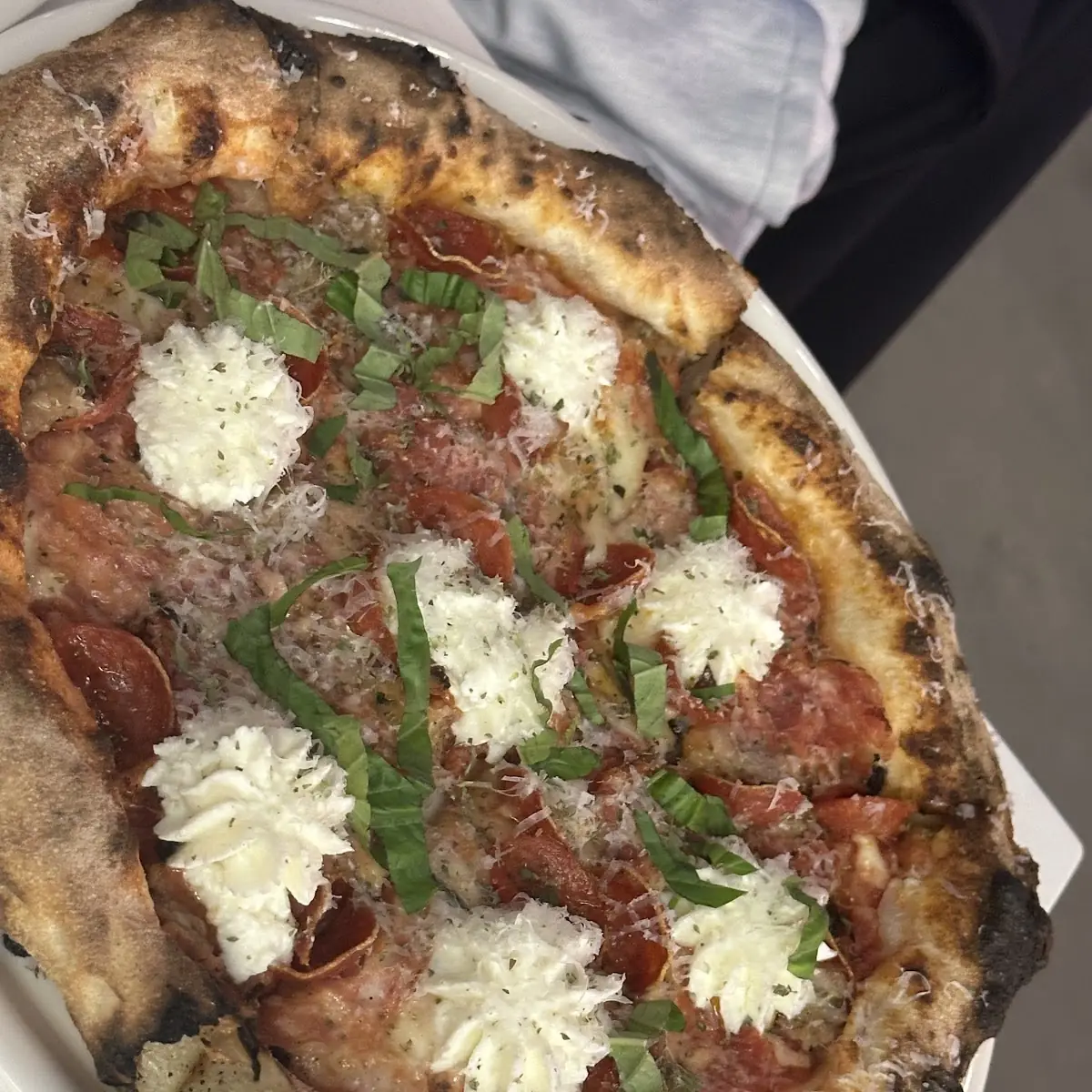 Meat Pizza with Ricotta