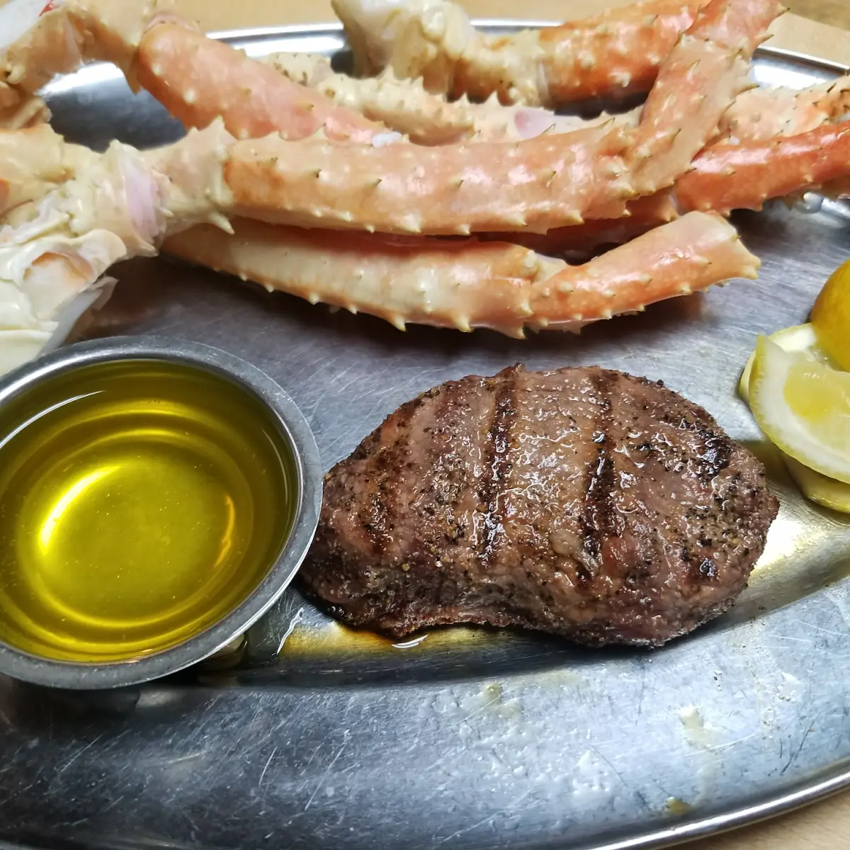 Alaskan King Crab Legs & 6oz Sirloin