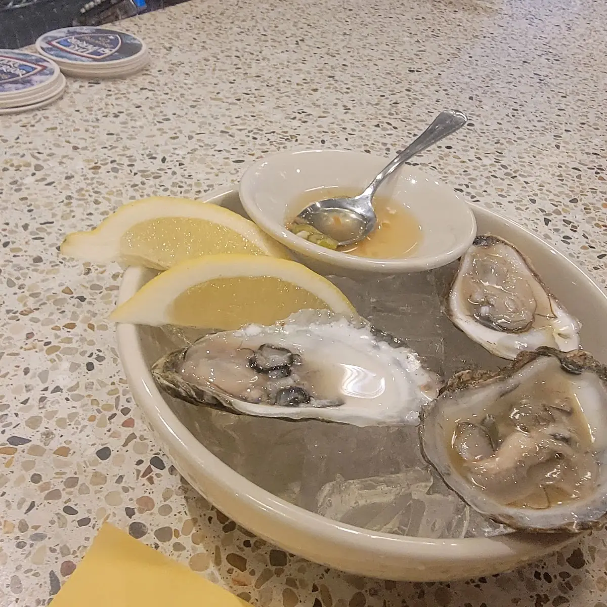 3 Raw Oysters on the Half Shell