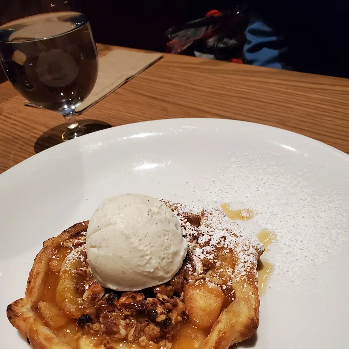 Individually Baked Apple Pie with Vanilla Ice Cream
